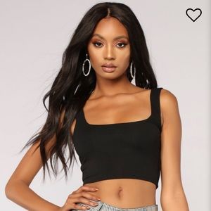 Fashion Nova Black Crop Tank🖤